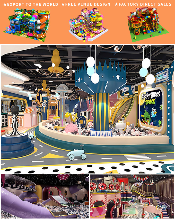 4 Pcs Neutral Mobile Commercial Soft Play Equipment for the Indoor Kids Playground