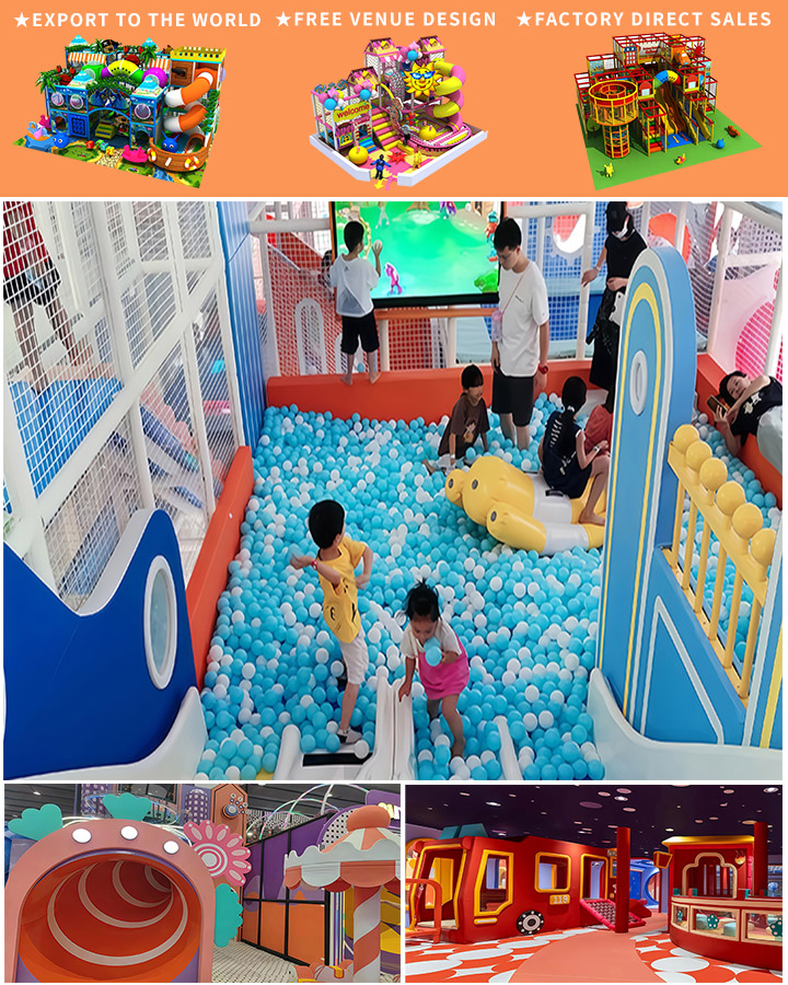 High Quality Kids Space Theme Small Indoor Playground Equipment with Big Slides for Sale