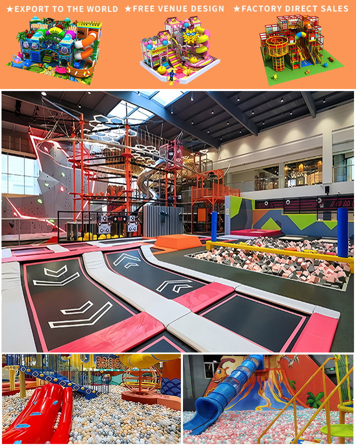 Brand New High-Quality Indoor Playground Equipment with Big Trampoline for Sale