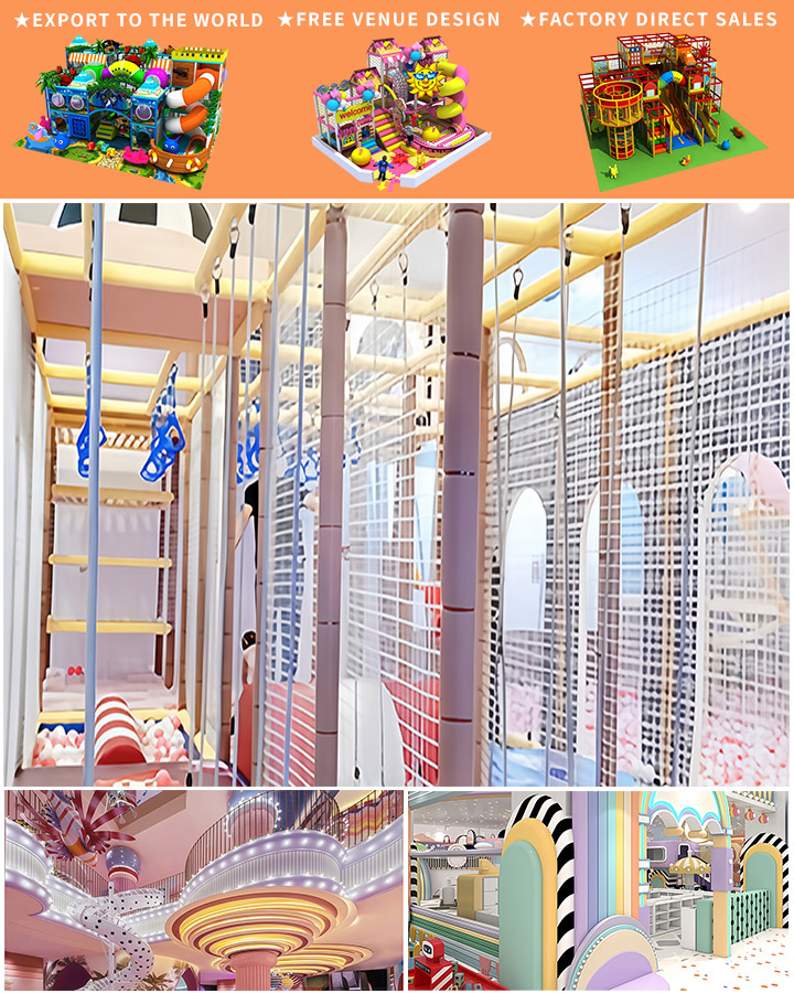 A Beautifully Designed Children’s Indoor Playground with Custom Plastic Equipment
