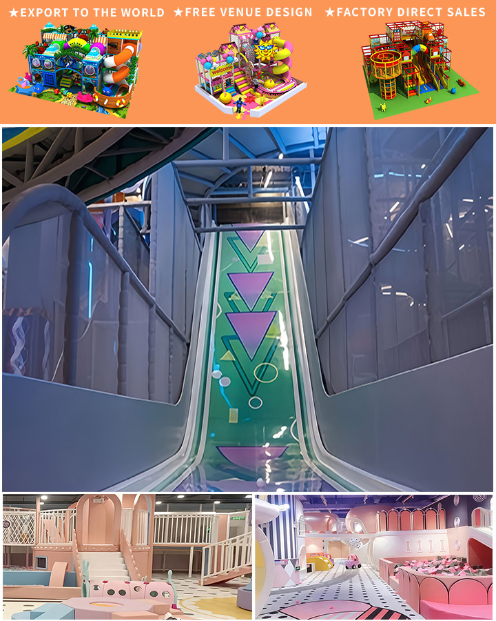 High Quality Custom Size Indoor Playground Equipment With Slide For Amusement Park