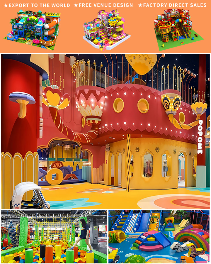 Ice Frozen Theme Children Indoor Playground Equipment with Volcano Slide