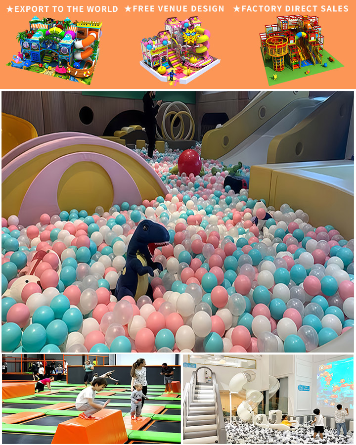 Custom Macaron Series Indoor Kids’ Play Cafe Area Design with Soft Play Equipment and Children’s Play House