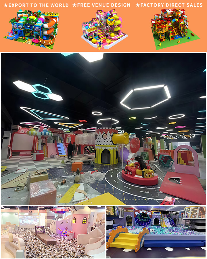 Exciting Indoor Kids Playground Equipment with Big Tunnel Slide for Cafes and Restaurants